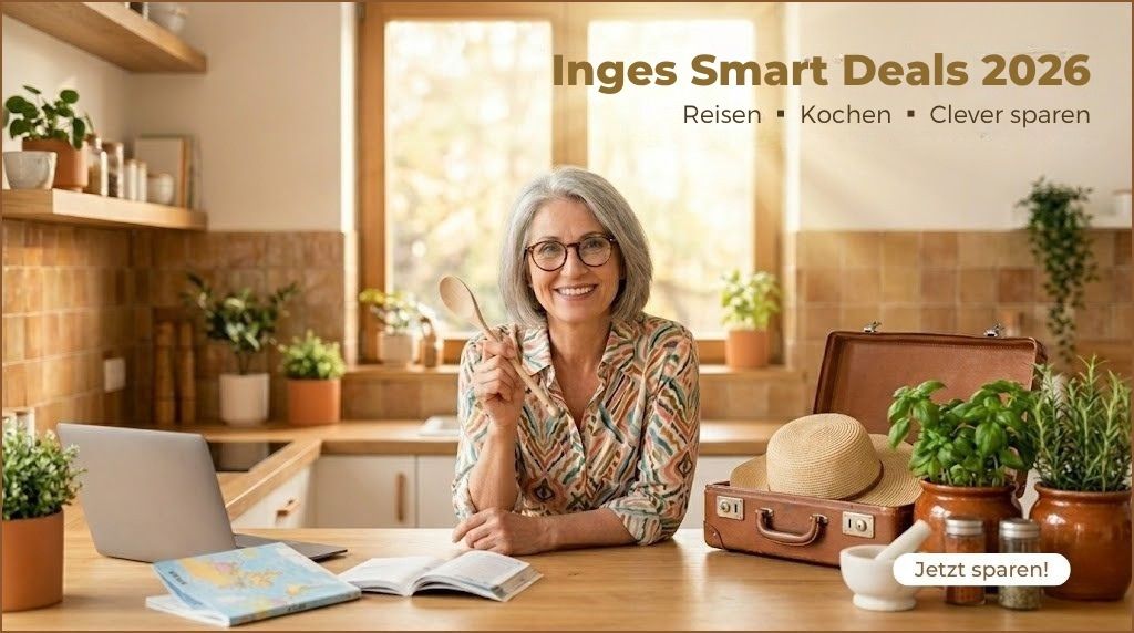 Willkommen in Inges Sparwelt 2026! 💰🌿 Hier teile ich mit euch alles rund ums clevere Sparen im Alltag, beim Reisen, Kochen, im Haushalt und bei der Lebensgestaltung. 